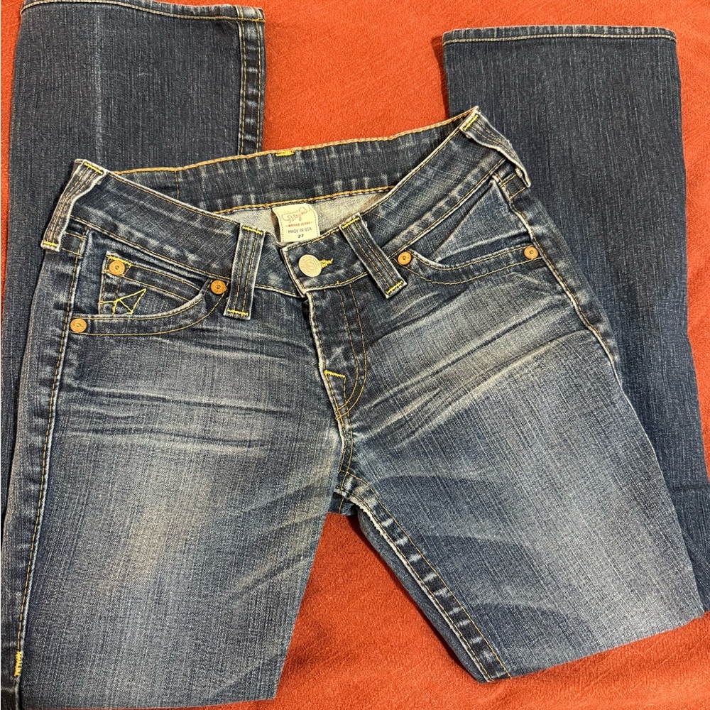 True Religion Dark Blue Boot Cut Jeans